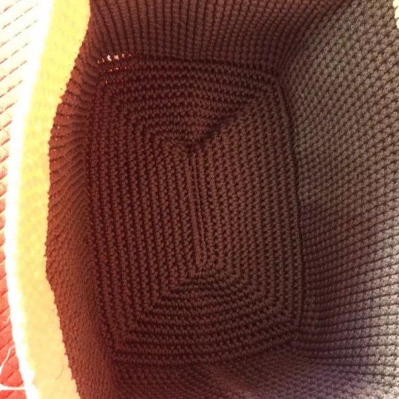 HAND KNIT BIN GREAT FOR ORGANIZING NURSERY 3 P. - Picture 5 of 6